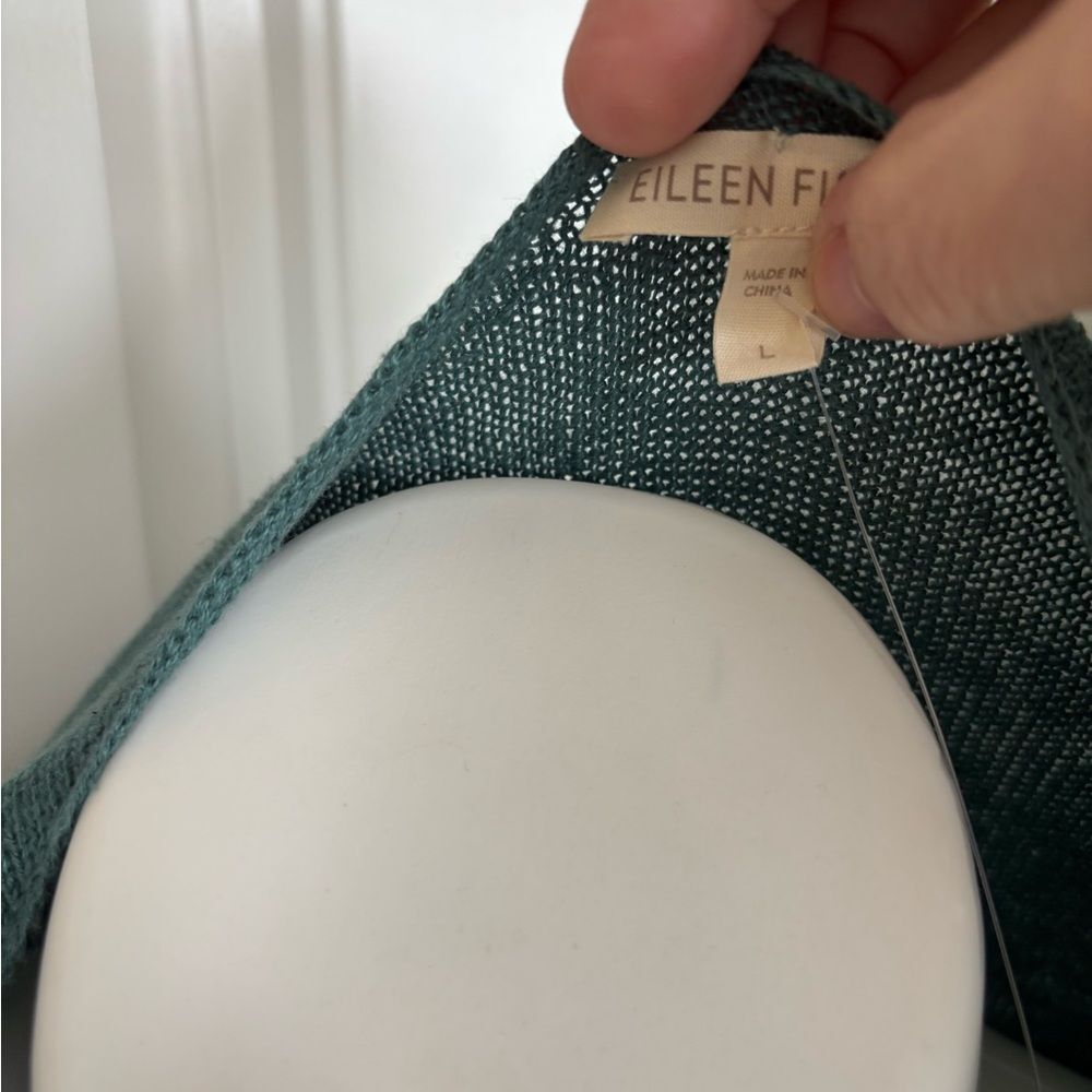 NWT Eileen Fisher Teal Short Sleeve Top - Picture 3 of 6